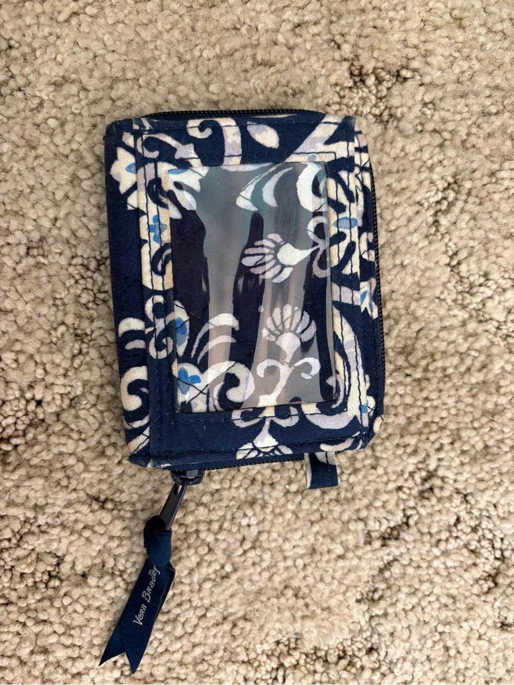 Vera Bradley Navy Floral ID Wallet